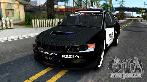 Mitsubishi Lancer Evolution IX Police pour GTA San Andreas