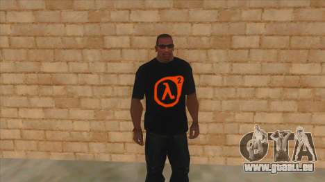 T-shirt mit dem logo von Half Life 2 für GTA San Andreas