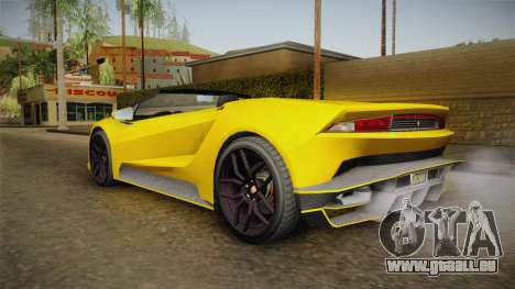 GTA 5 Pegassi Tempesta Spyder IVF für GTA San Andreas