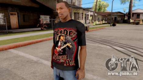 Black T-Shirt AC/DC pour GTA San Andreas