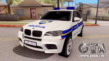 BMW X5 croate Voiture de Police белый pour GTA San Andreas