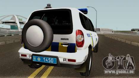Chevrolet Niva GLC 2009 Ukraine Police White pour GTA San Andreas