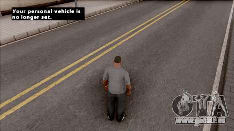 Personal Vehicle pour GTA San Andreas