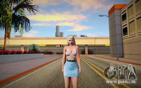 Rachel v7 Blue Skirt pour GTA San Andreas