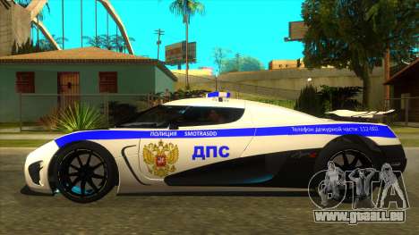 Police Koenigsegg Agera R für GTA San Andreas