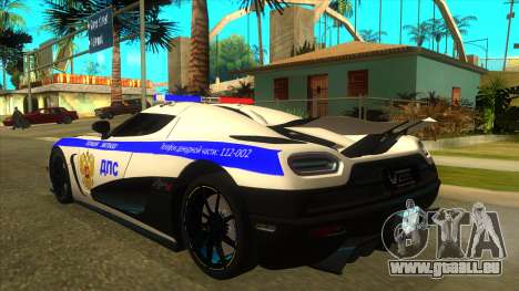 Police Koenigsegg Agera R für GTA San Andreas