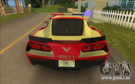 Corvette C7 Police pour GTA Vice City