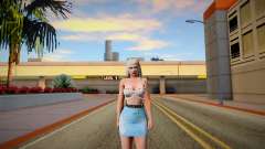 Rachel v7 Blue Skirt für GTA San Andreas