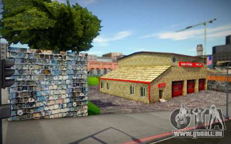 Caserne de pompiers renouvelée (bonnes textures) pour GTA San Andreas