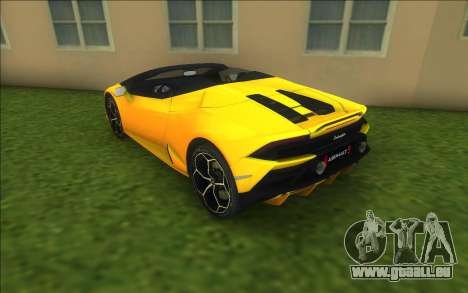 Lamborghini Huracan EVO Spyder pour GTA Vice City