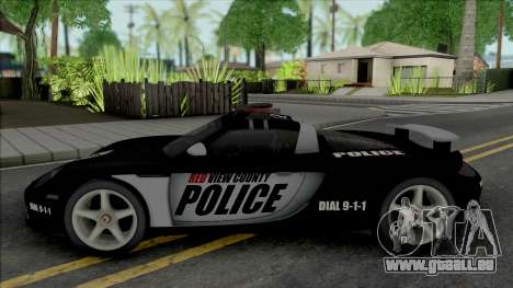 Porsche Carrera GT 2004 Police pour GTA San Andreas