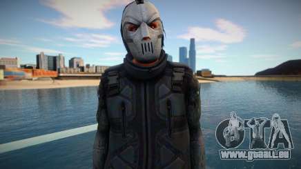 Personnage de GTA Online dans un masque et une armure corporelle pour GTA San Andreas