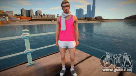 Hipster dans un T-shirt rose de GTA Online pour GTA San Andreas