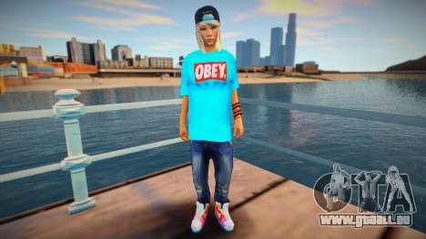 Blonde en tee-shirt bleu pour GTA San Andreas