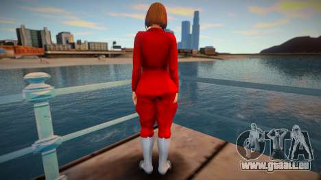 KOF Soldier Girl - RED Brown hair 4 pour GTA San Andreas