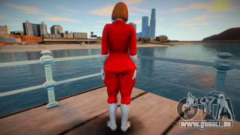 KOF Soldier Girl - RED Brown hair 7 pour GTA San Andreas