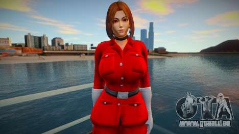 KOF Soldier Girl - RED Brown hair 3 pour GTA San Andreas