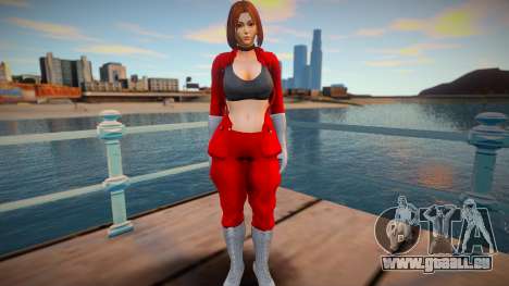 KOF Soldier Girl - RED Brown hair 7 pour GTA San Andreas