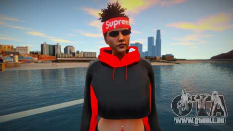 GTA Online Skin Ramdon Female Samira Big Afro 2 für GTA San Andreas
