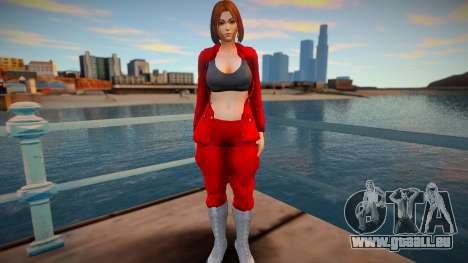 KOF Soldier Girl - RED Brown hair 4 pour GTA San Andreas