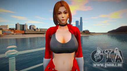 KOF Soldier Girl - RED Brown hair 7 für GTA San Andreas