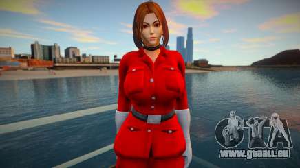 KOF Soldier Girl - RED Brown hair 3 für GTA San Andreas