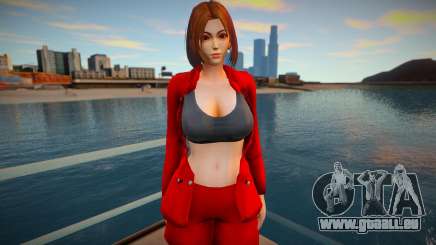KOF Soldier Girl - RED Brown hair 4 für GTA San Andreas