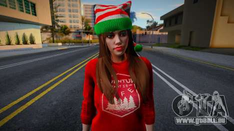 Mädchen in Neujahrskleidung 4 für GTA San Andreas
