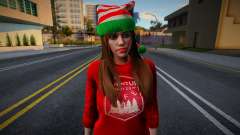 Mädchen in Neujahrskleidung 4 für GTA San Andreas