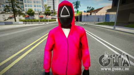 Squid Game Guard Outfit For CJ 1 für GTA San Andreas