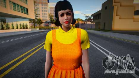 Female Custom Giant Doll Dress Round6 Squid Game pour GTA San Andreas