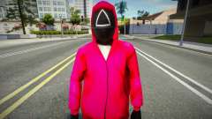 Squid Game Guard Outfit For CJ 1 für GTA San Andreas
