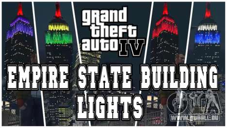 Empire State Building lights Red für GTA 4
