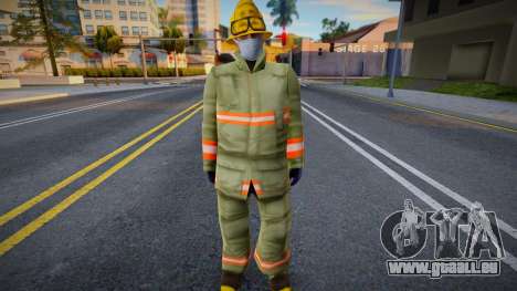 Pompier en masque de protection pour GTA San Andreas