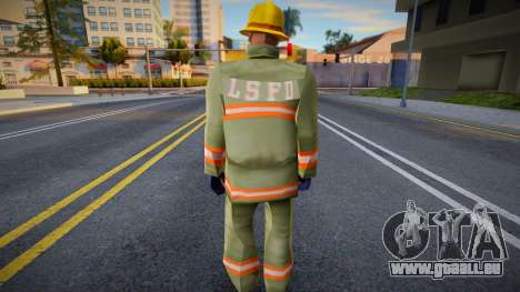 Pompier en masque de protection pour GTA San Andreas