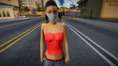 Katie Zhang in einer Schutzmaske für GTA San Andreas