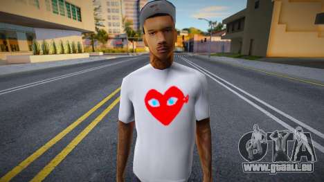 Un jeune gangster en T-shirt blanc pour GTA San Andreas