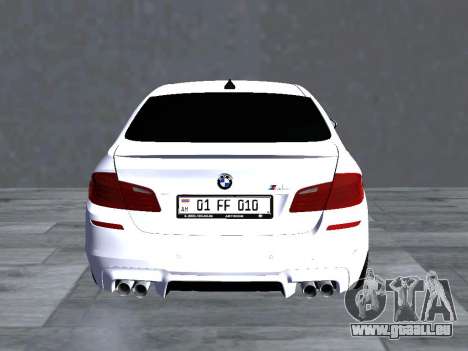 BMW M5 F10 V2 AM Plates pour GTA San Andreas