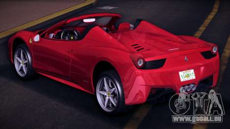 Ferrari 458 Spider (USA Plate) für GTA Vice City