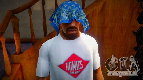 New CJ Gang-Blue Bandana für GTA San Andreas
