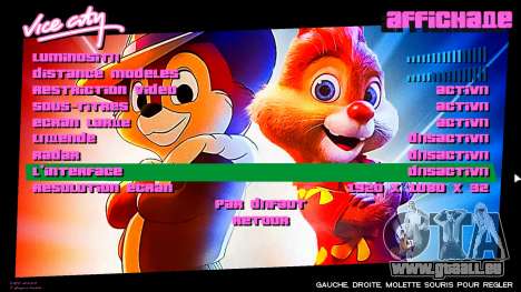 Menu Chip and Dale v1 pour GTA Vice City