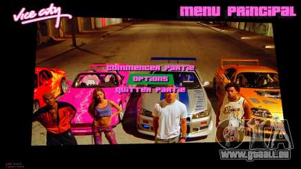 Menu Fast & Furious 2 pour GTA Vice City