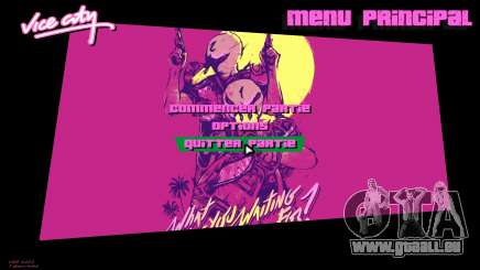 Hotline Miami Menu HD v4 pour GTA Vice City