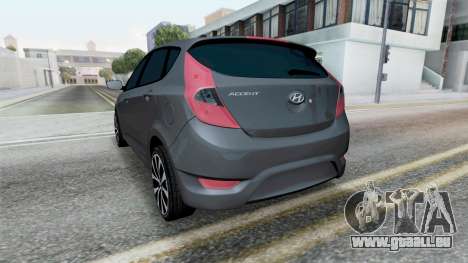 Hyundai Accent 5-door (RB) 2015 pour GTA San Andreas