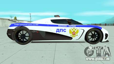 Koenigsegg Agera R Russian Police für GTA San Andreas