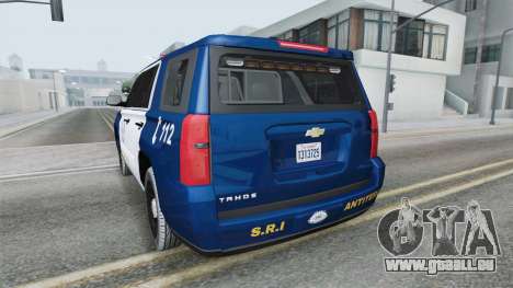 Chevrolet Tahoe Romanian Intelligence Service pour GTA San Andreas