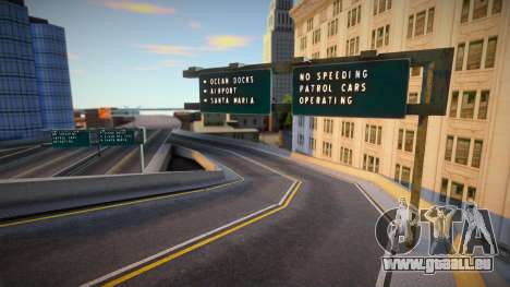 Panneaux routiers HQ - HQ Roadsigns pour GTA San Andreas