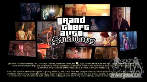 Nouveaux arrière-plans et écrans de démarrage da pour GTA San Andreas