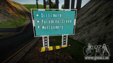 Panneaux routiers HQ - HQ Roadsigns pour GTA San Andreas