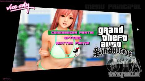 Honoka HD Menu pour GTA Vice City